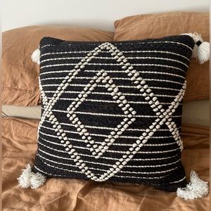Cute B&W Boho Accent Pillow